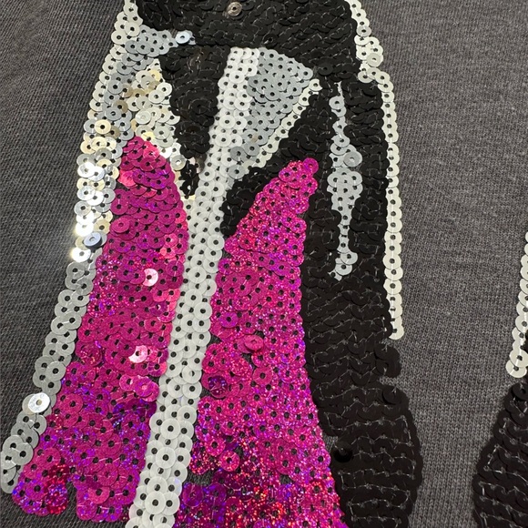 Juicy Couture Vintage Sequins Pump High Heels Gray Long Sleeve Sweater - Picture 12 of 14